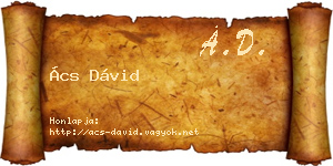 Ács Dávid névjegykártya