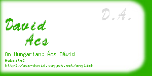 david acs business card